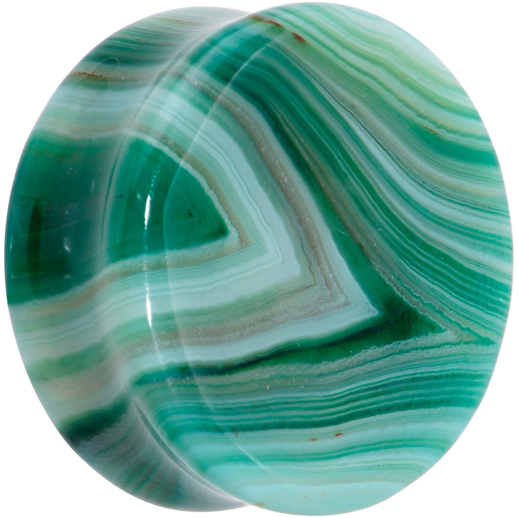 BodyCandy Natural Green Line Agate Stone Saddle Plug Set — lifestyle context
