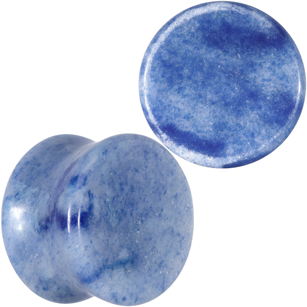 BodyCandy Natural Blue Aventurine Stone Saddle Plug Set — comparison shot