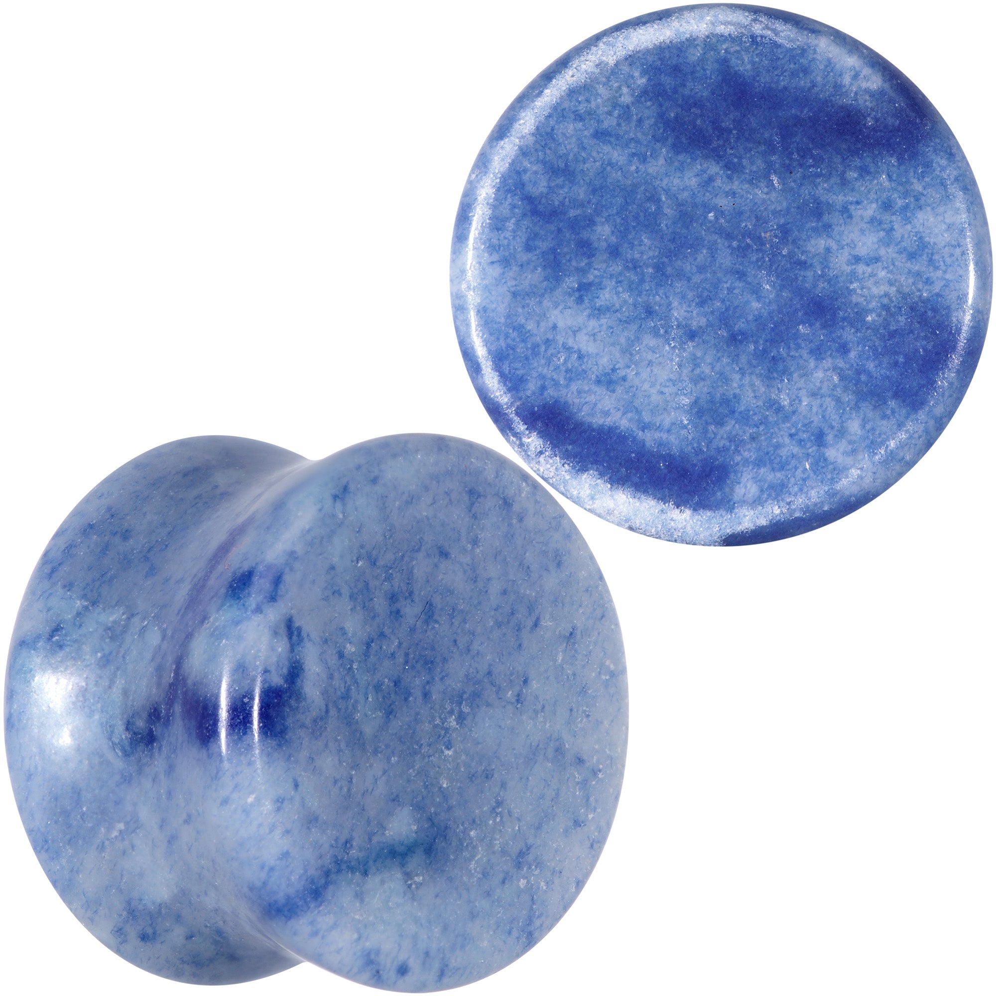 BodyCandy Natural Blue Aventurine Stone Saddle Plug Set — comparison shot