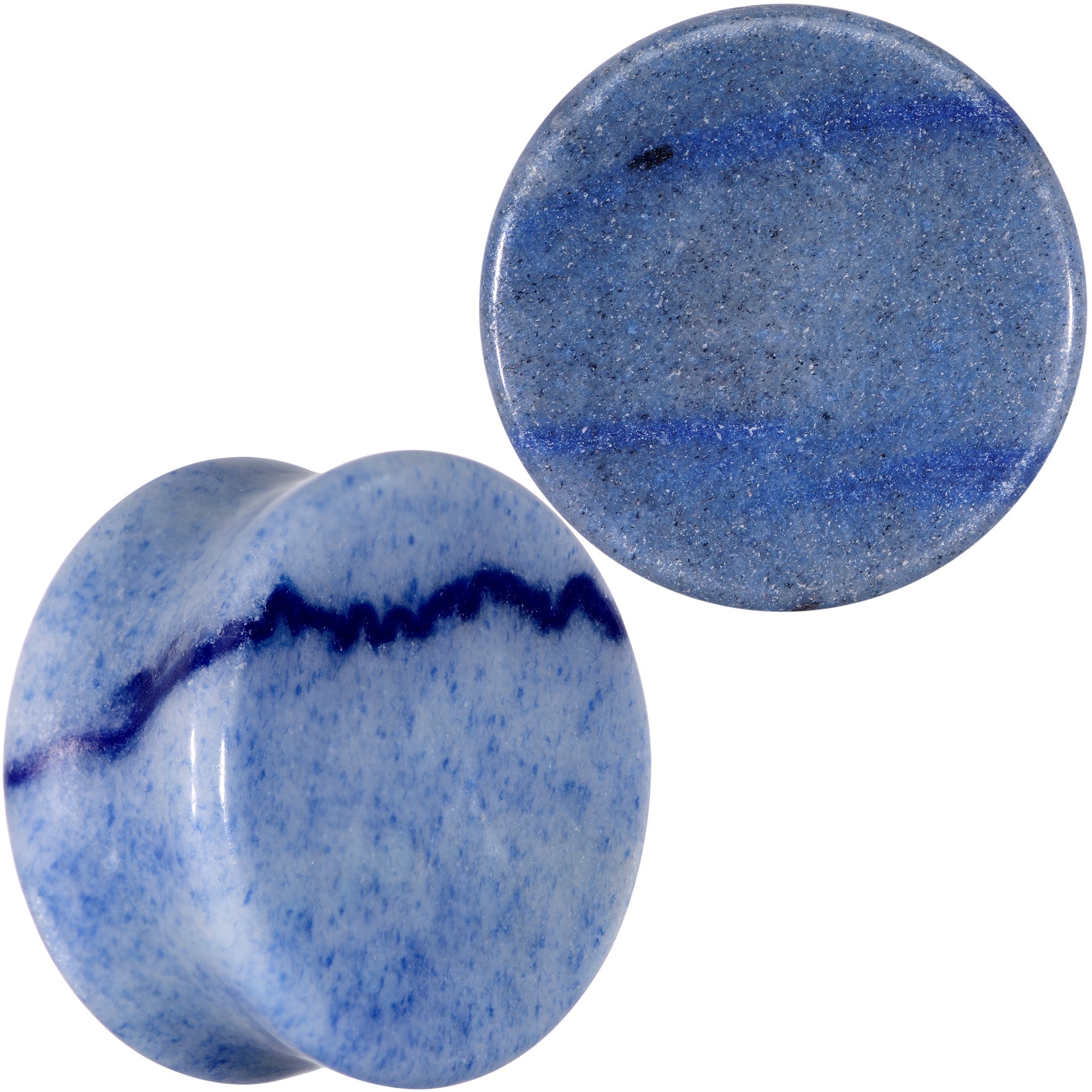 BodyCandy Natural Blue Aventurine Stone Saddle Plug Set — feature highlight