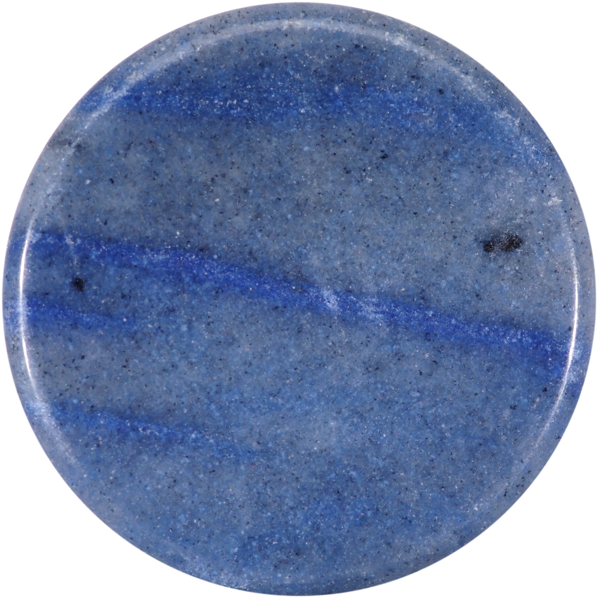 BodyCandy Natural Blue Aventurine Stone Saddle Plug Set — side view
