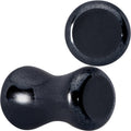 BodyCandy Natural Black Hematite Stone Saddle Plug Set — color detail