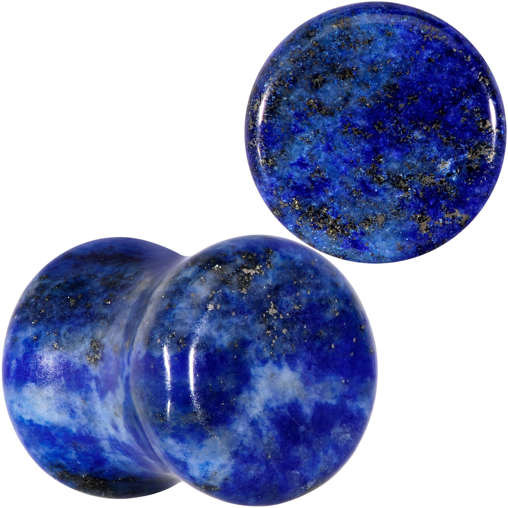 BodyCandy Natural Blue Lapis Stone Saddle Plug Set — lifestyle context