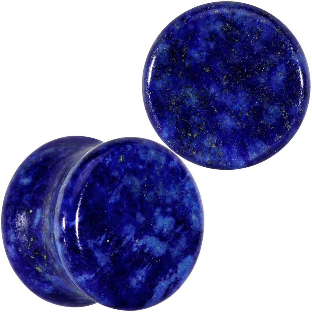 BodyCandy Natural Blue Lapis Stone Saddle Plug Set — color detail