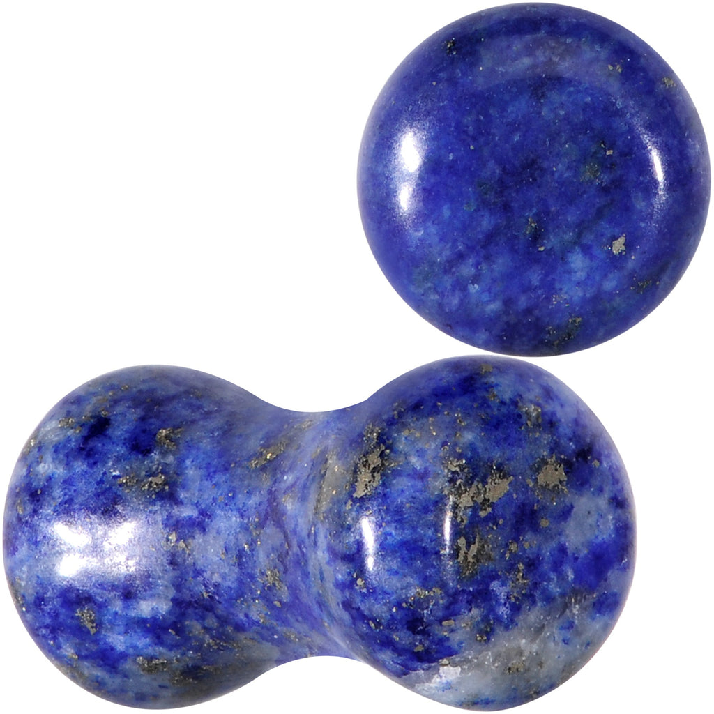 BodyCandy Natural Blue Lapis Stone Saddle Plug Set — back view