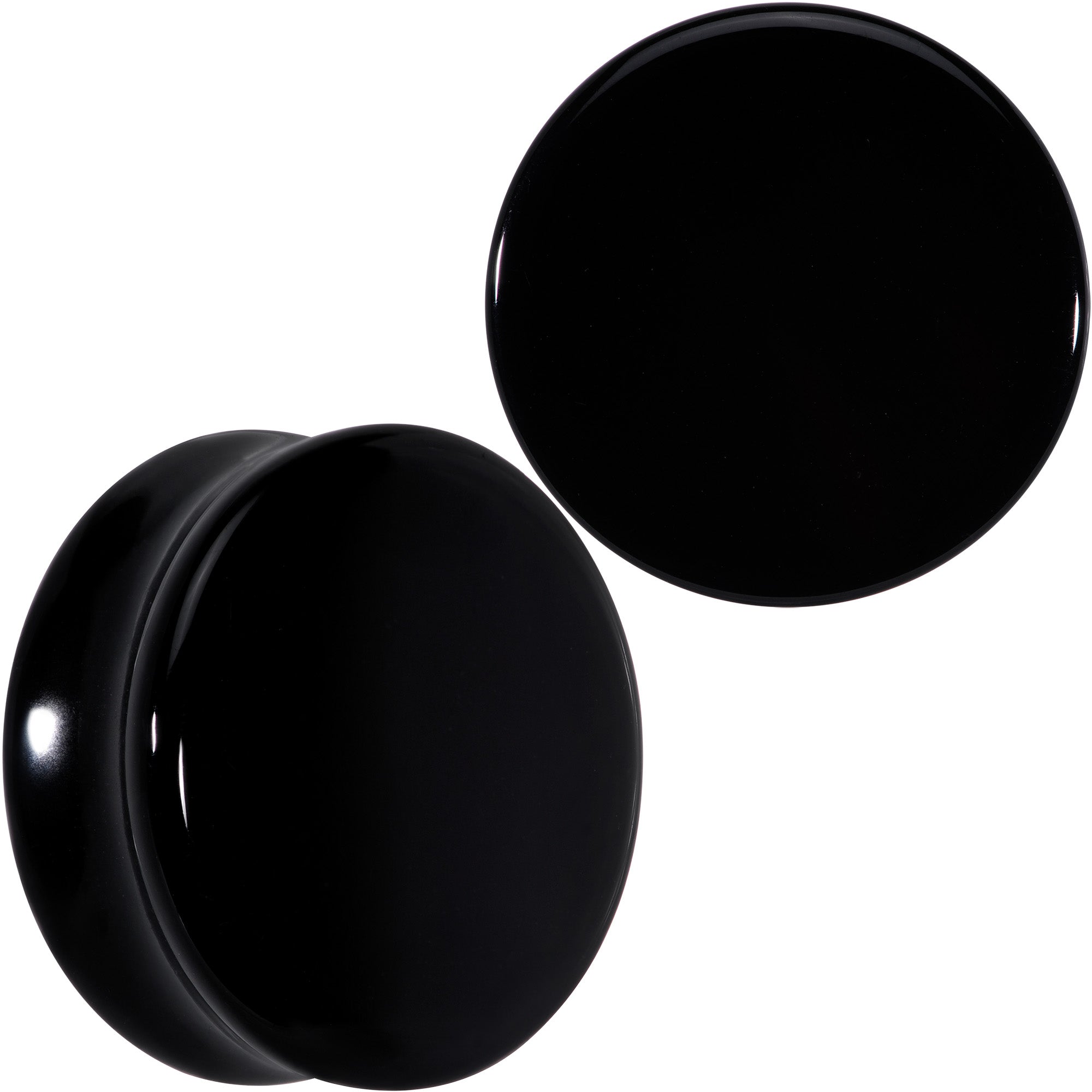 BodyCandy Natural Black Agate Stone Saddle Plug Set — lifestyle context