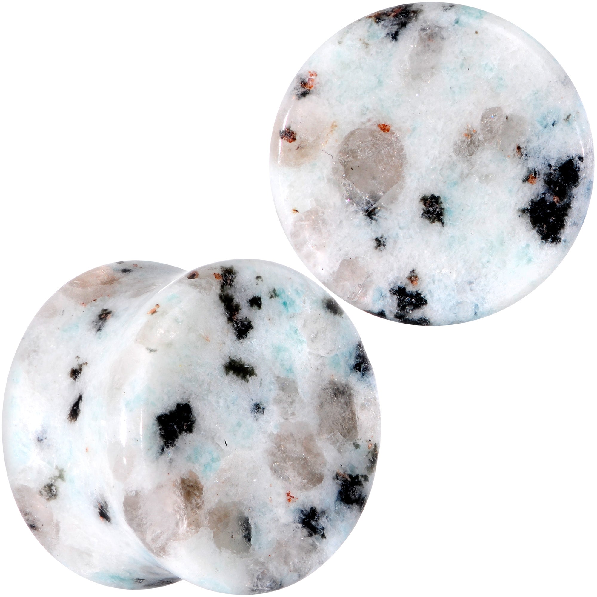 BodyCandy Natural Tianshan Jade Stone Saddle Plug Set — size reference
