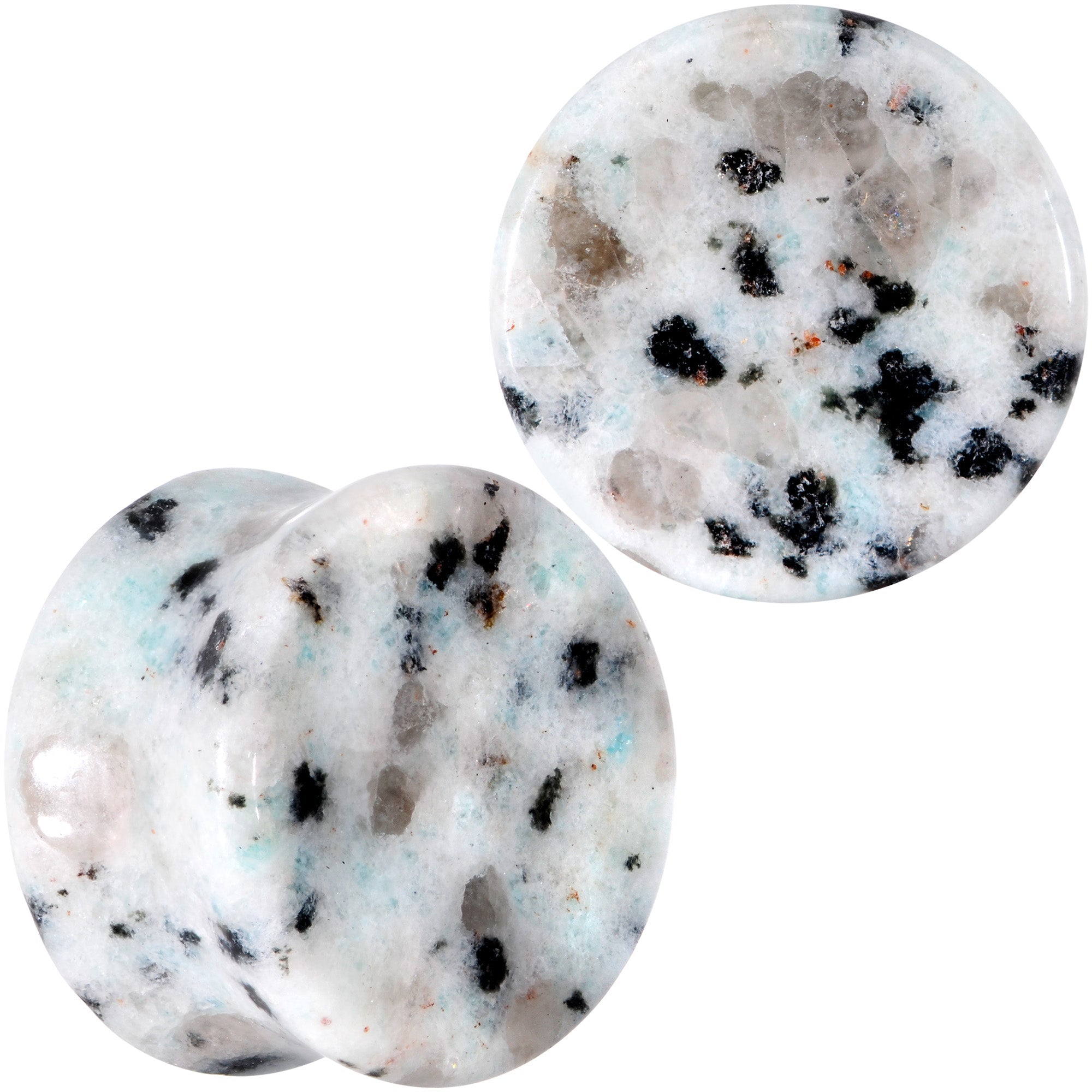 BodyCandy Natural Tianshan Jade Stone Saddle Plug Set — color detail