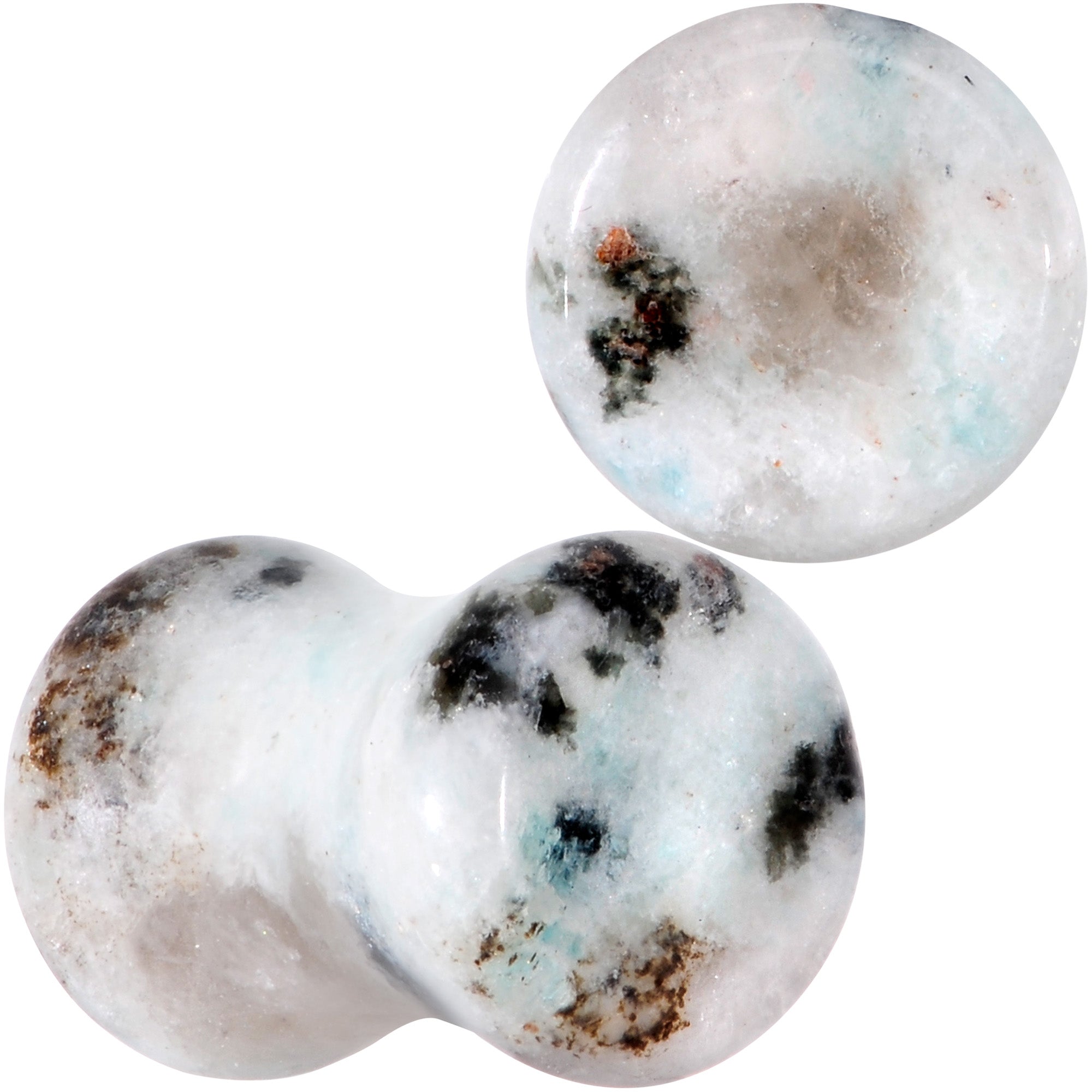 BodyCandy Natural Tianshan Jade Stone Saddle Plug Set — back view