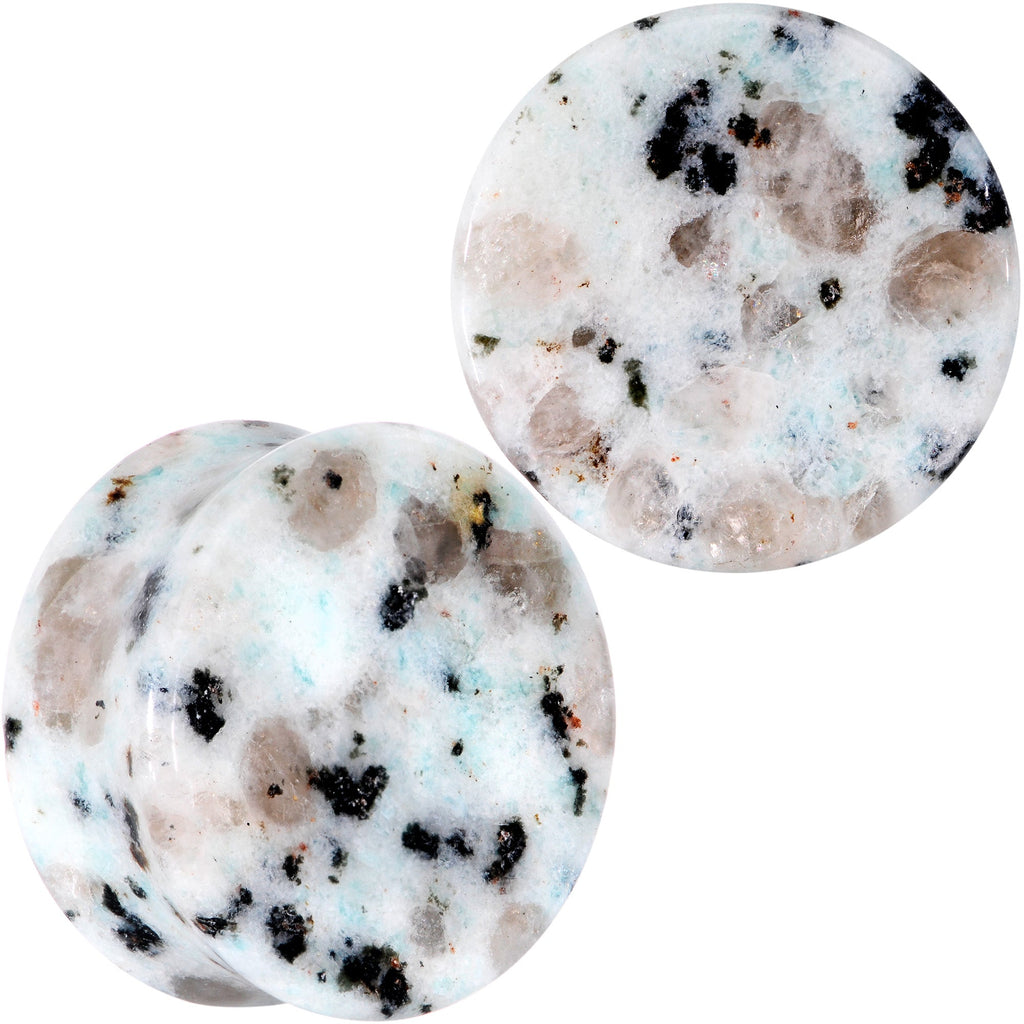 BodyCandy Natural Tianshan Jade Stone Saddle Plug Set — fabric or material detail