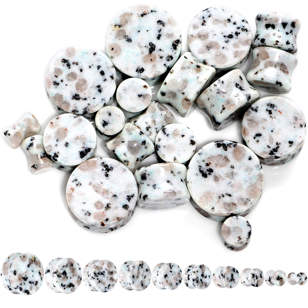 BodyCandy Natural Tianshan Jade Stone Saddle Plug Set — main product shot