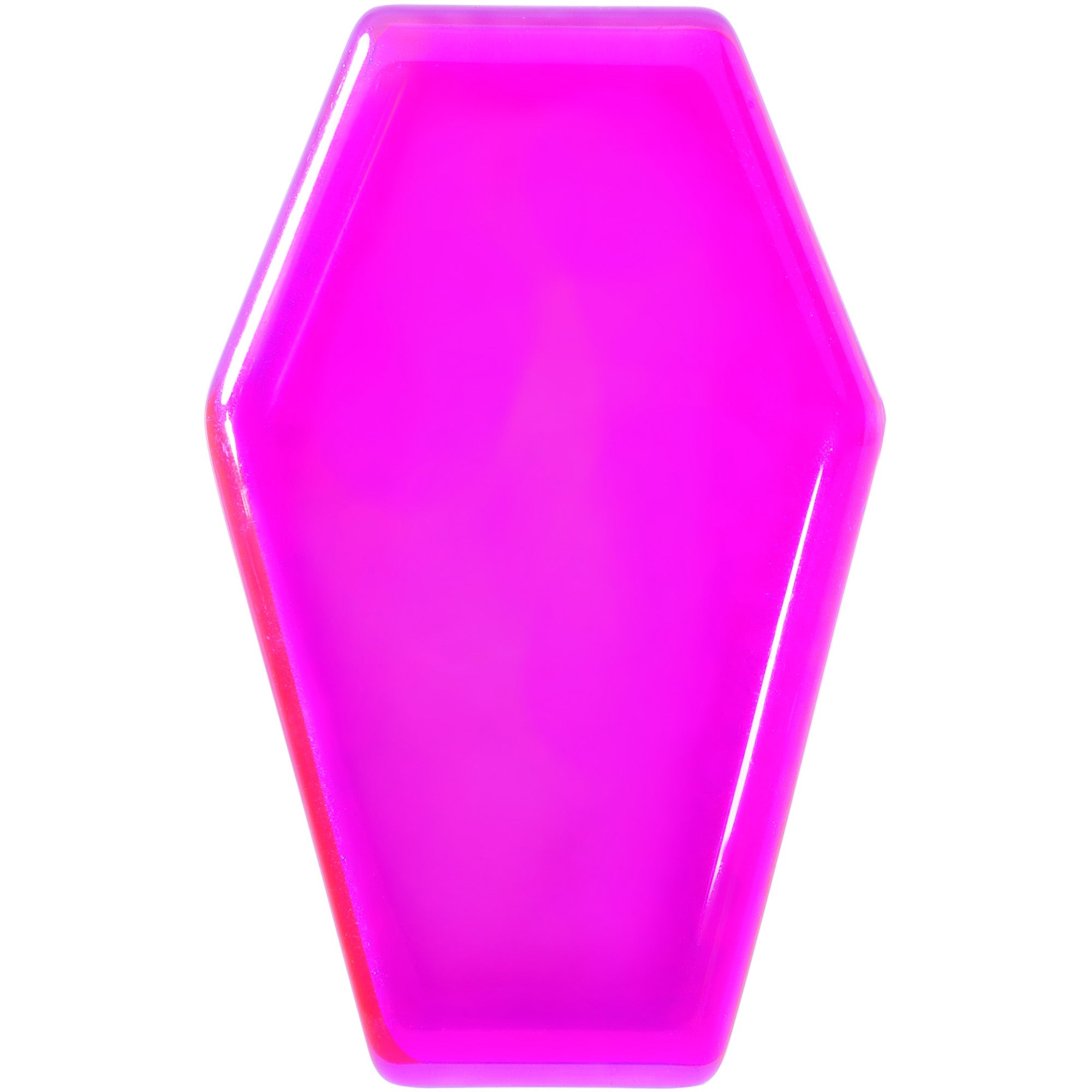 BodyCandy Aurora Purple Cloudy Quartz Stone Coffin Double Flare Plug Set — back view