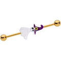 BodyCandy 14G Gold Tone Ghost Witch Halloween Industrial Barbell 38mm — main product shot