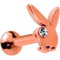 BodyCandy 16G 5/16 Licensed Playboy CZ Rose Gold Tone Internal Thread Labret — main product shot