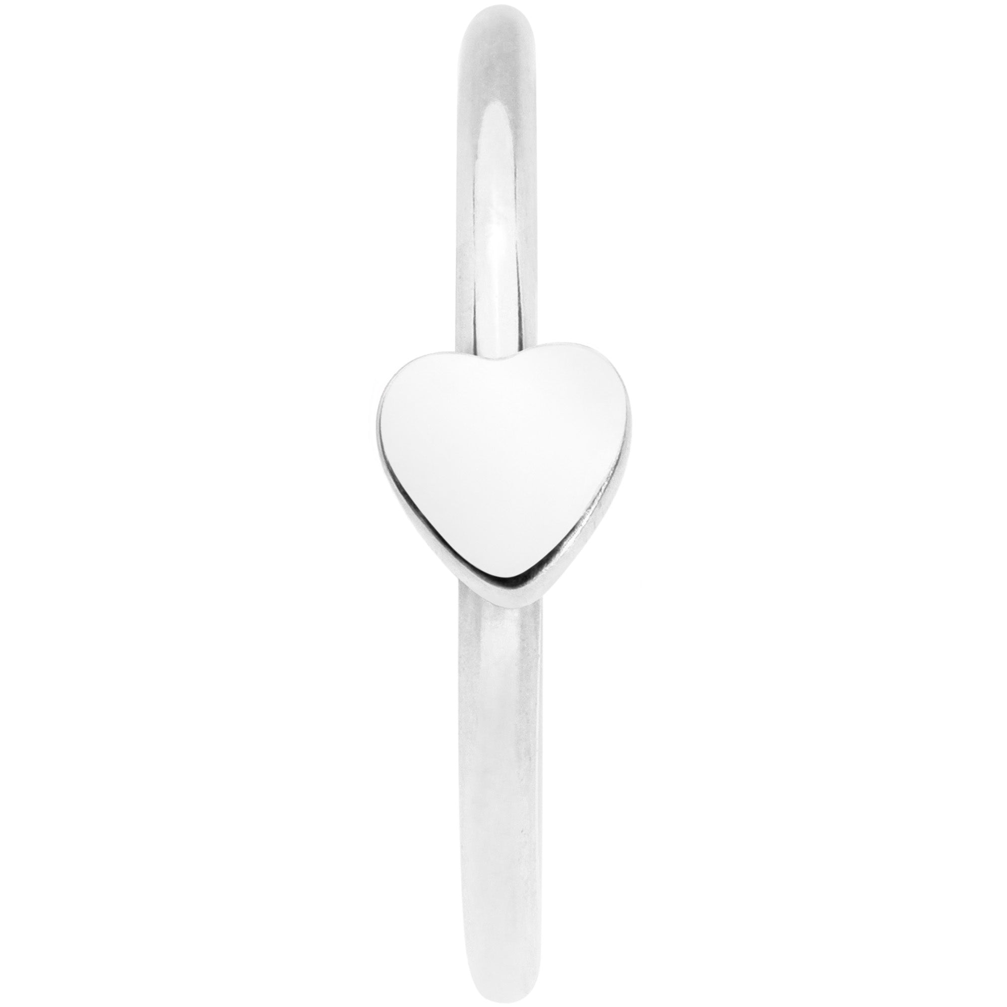 BodyCandy 20G 5/16 Have A Heart Valentines Day Nose Hoop — detail close-up