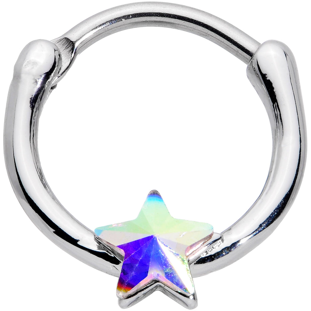 BodyCandy 16G 3/8 Aurora Gem Simple Star Cartilage Clicker — main product shot