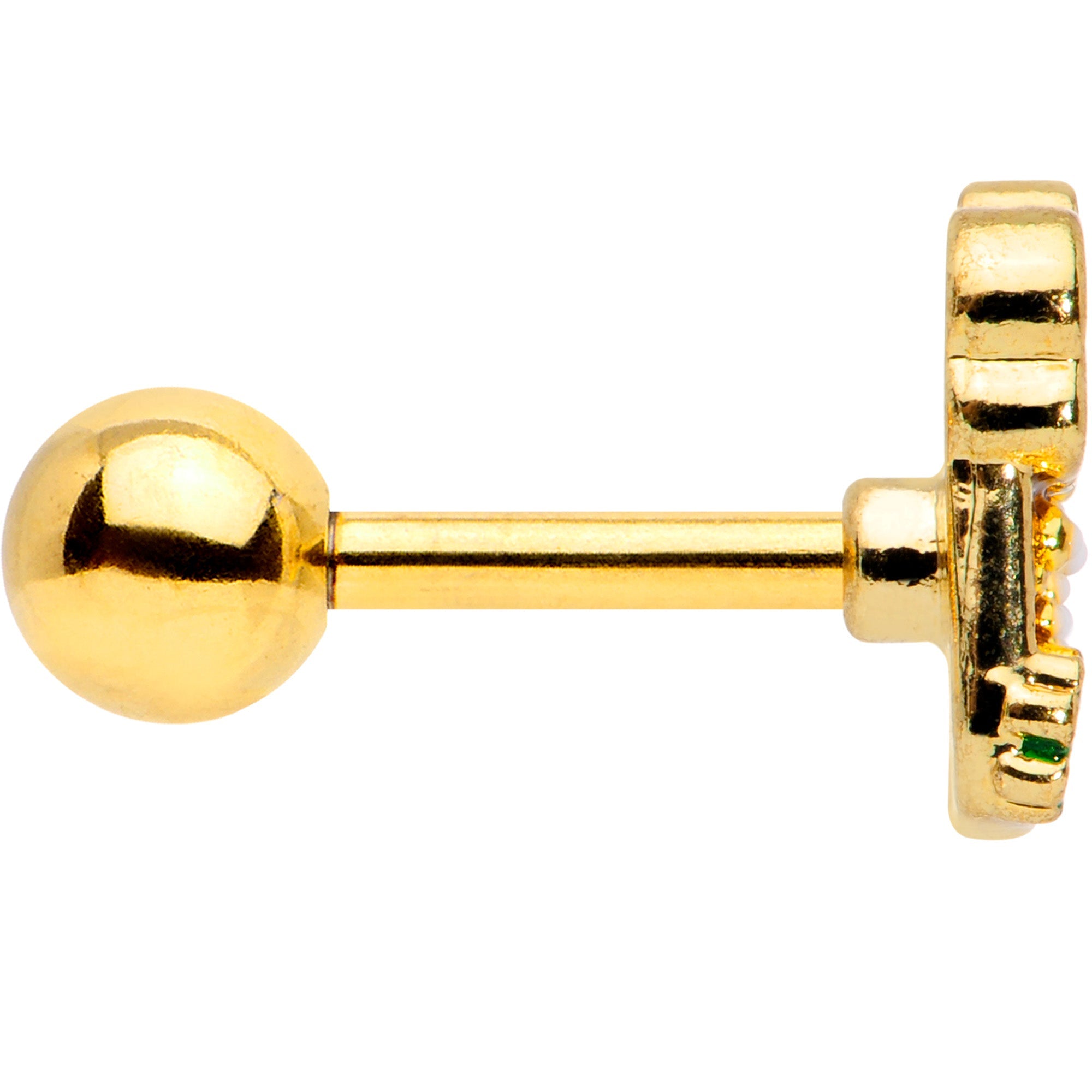 BodyCandy 16G 1/4 Gold Tone St Patricks Beer Mug Cartilage Tragus Earring — lifestyle context