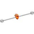 BodyCandy 14G Brown Gem Fall Autumn Acorn Industrial Barbell 38mm — main product shot