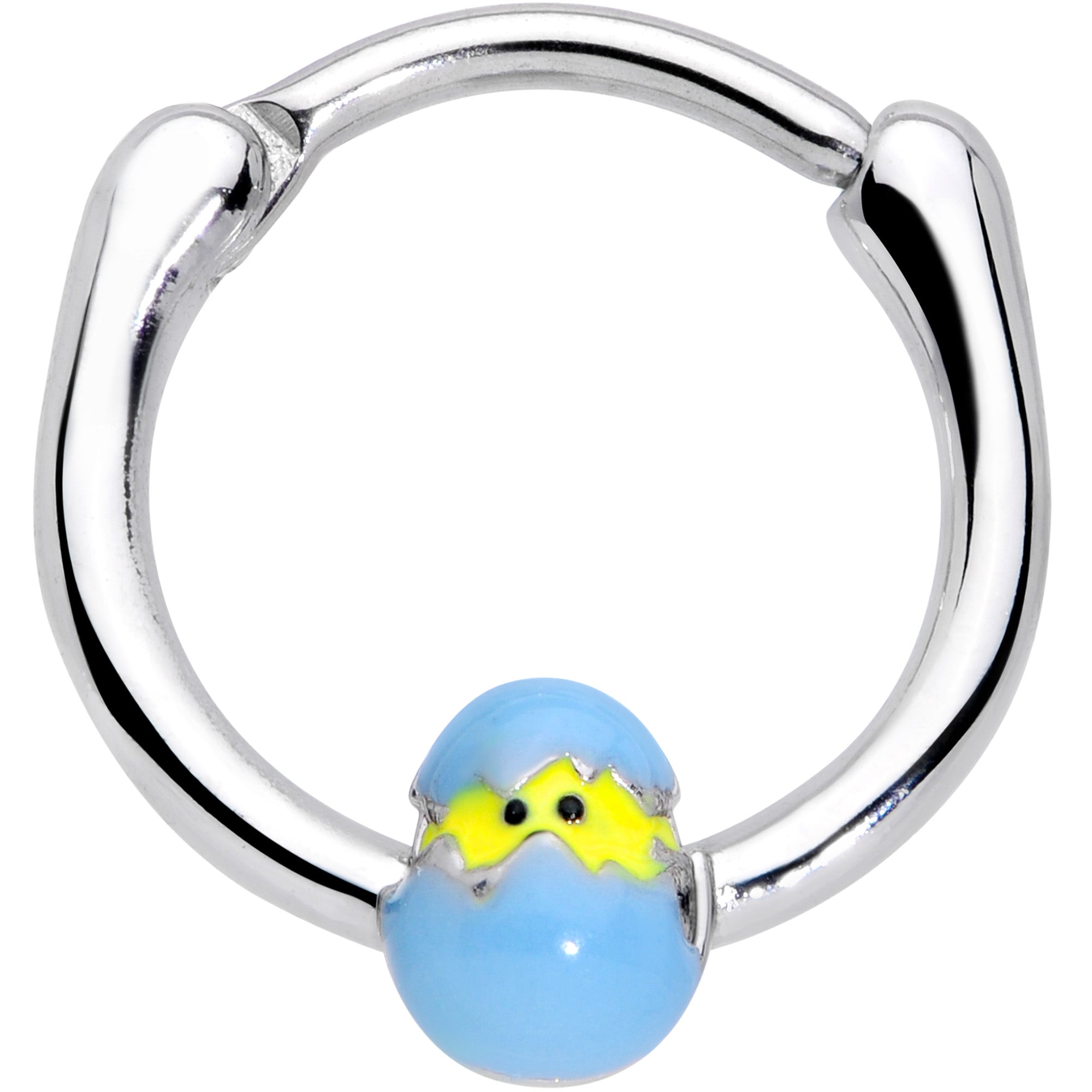 BodyCandy 16G 3/8 Blue Easter Egg Chick Cartilage Clicker — main product shot