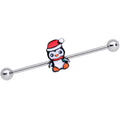 BodyCandy 14G Santa Penguin Christmas Industrial Barbell 38mm — main product shot