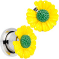 BodyCandy Yellow Daisy Flower Screw Fit Plug Set — lifestyle context