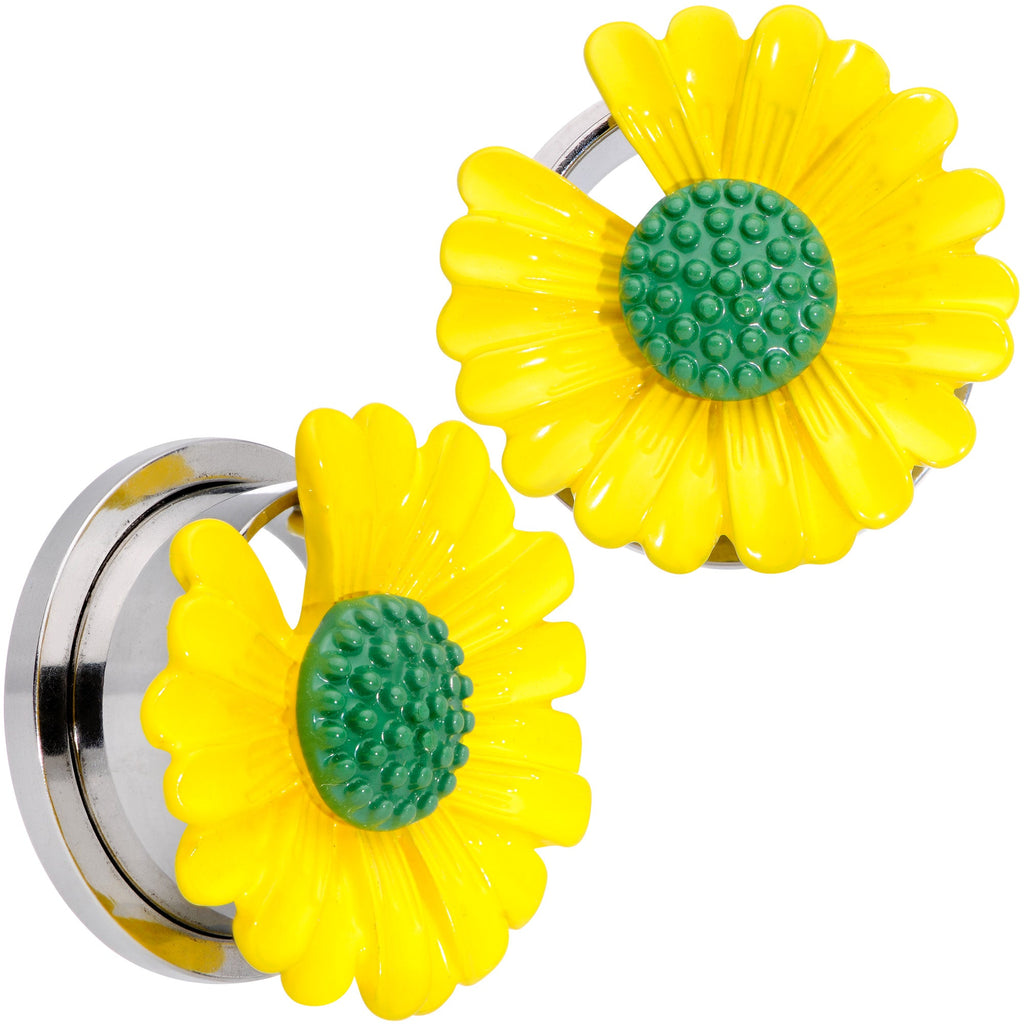 BodyCandy Yellow Daisy Flower Screw Fit Plug Set — packaging
