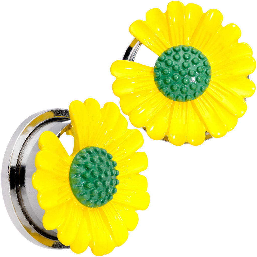 BodyCandy Yellow Daisy Flower Screw Fit Plug Set — comparison shot