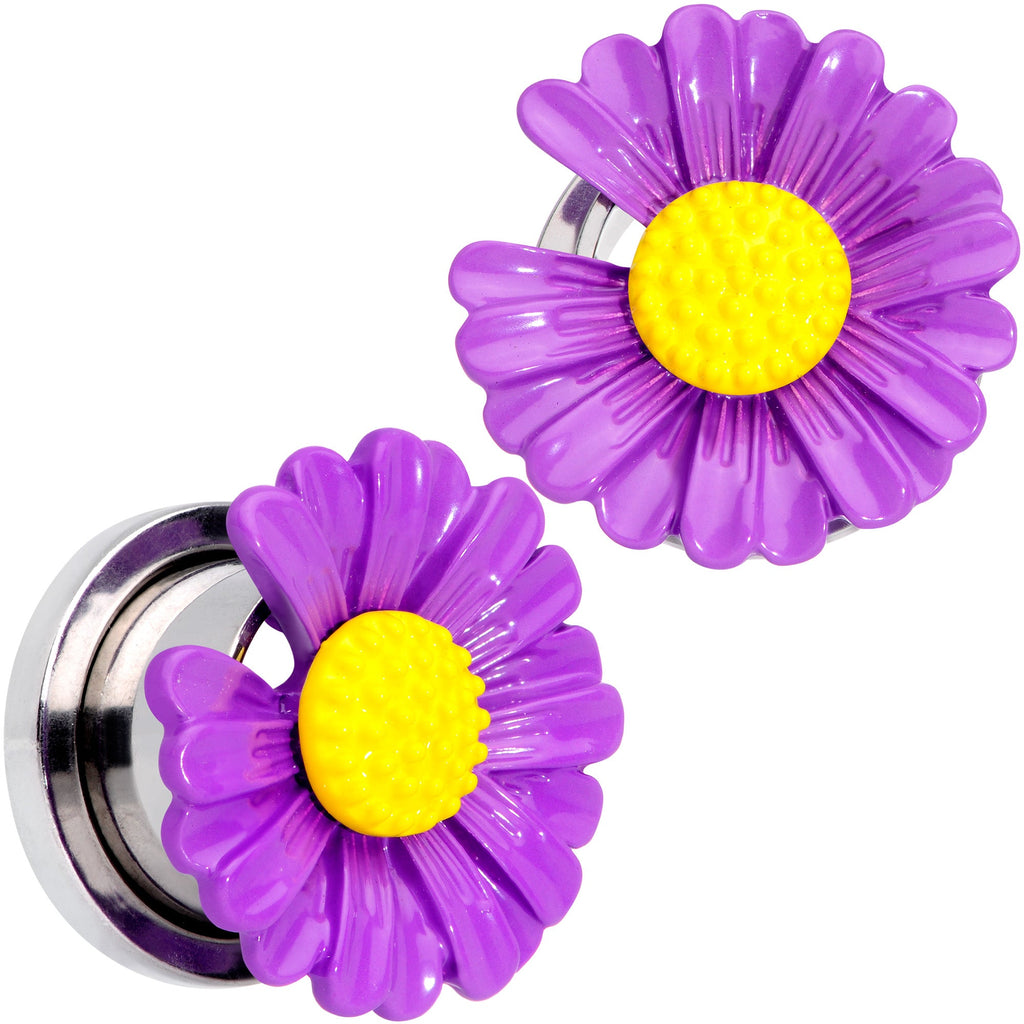 BodyCandy Purple Daisy Flower Screw Fit Plug Set — packaging