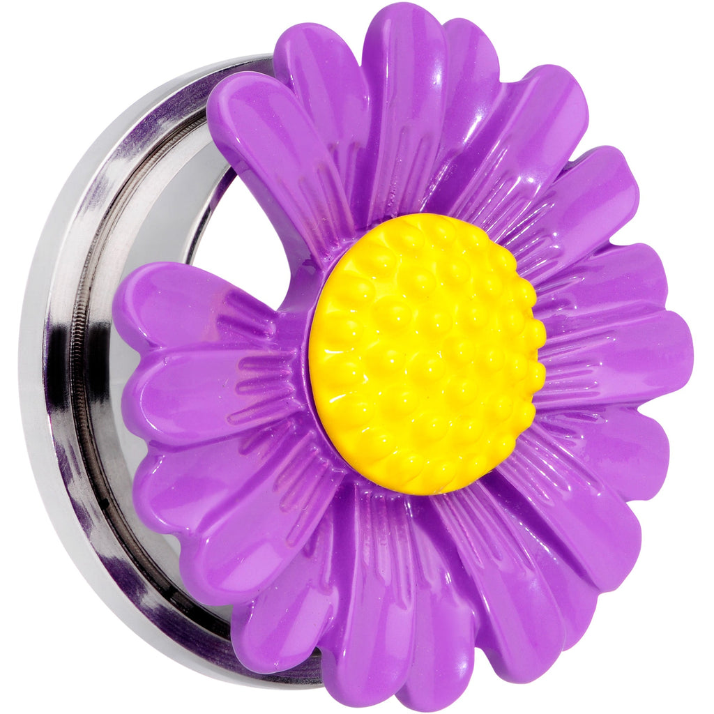BodyCandy Purple Daisy Flower Screw Fit Plug Set — lifestyle context