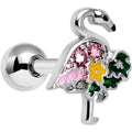 BodyCandy 16G 1/4 Pink Gem Funky Flamingo Cartilage Tragus Earring — main product shot