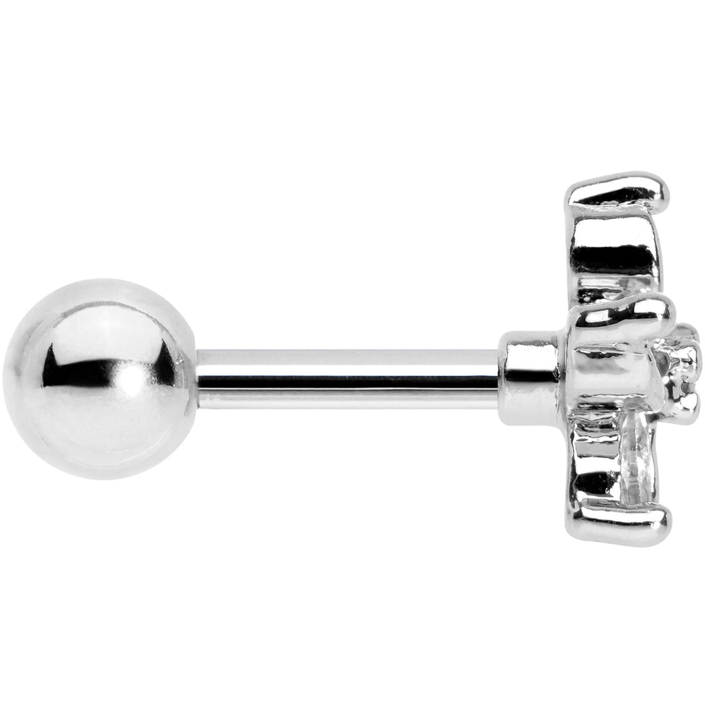 BodyCandy 16G 1/4 Clear Gem Pretty Petals Flower Cartilage Tragus Earring — lifestyle context