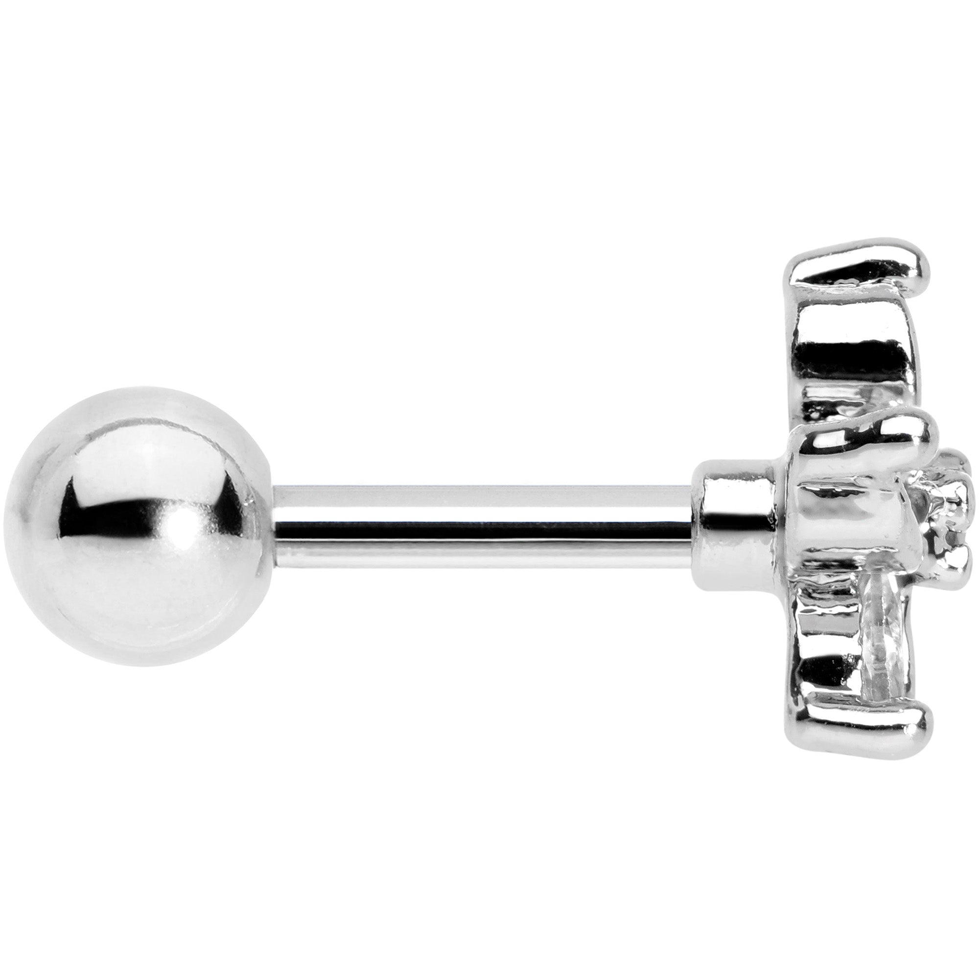 BodyCandy 16G 1/4 Clear Gem Pretty Petals Flower Cartilage Tragus Earring — lifestyle context