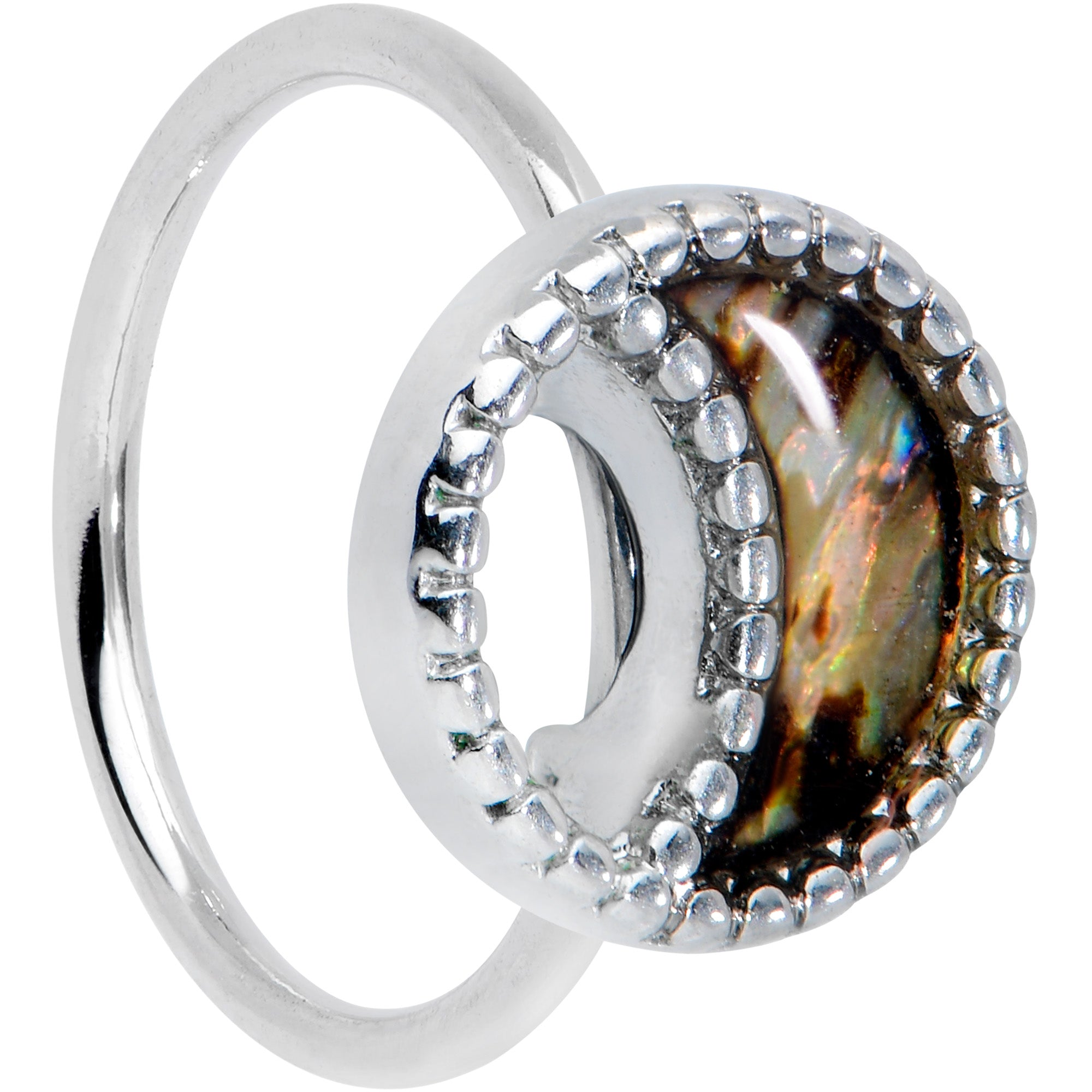 BodyCandy 20G 5/16 Iridescent Crescent Moon Nose Hoop — main product shot