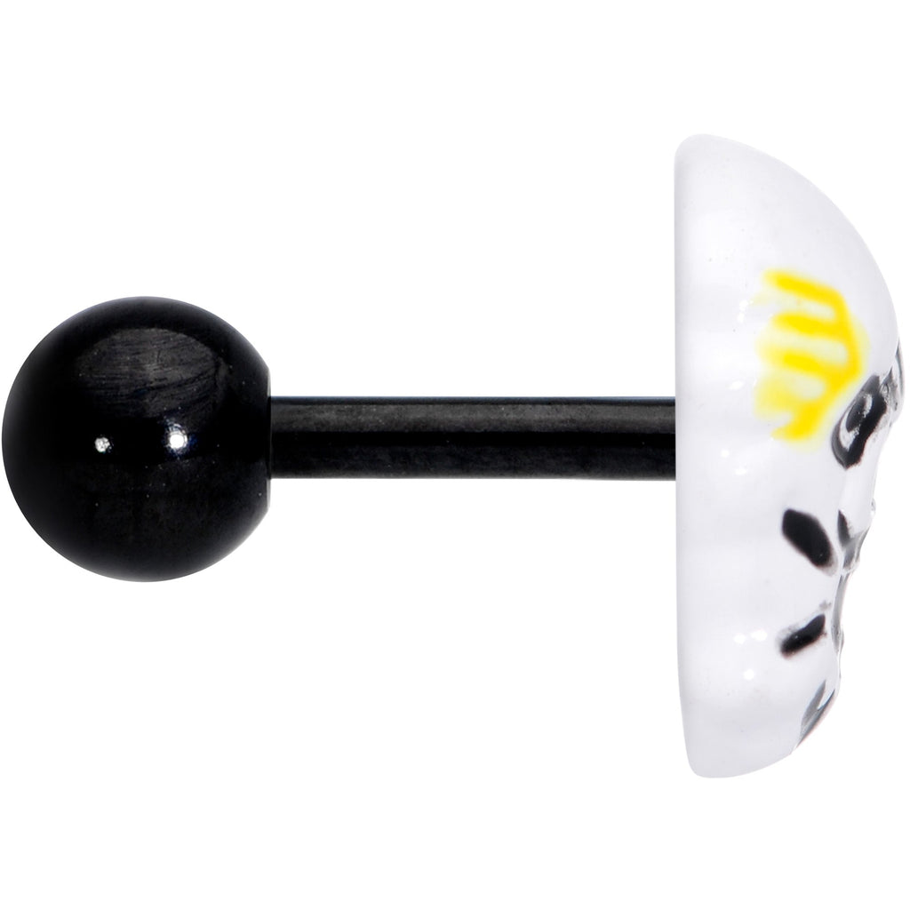 BodyCandy 16G 1/4 Black White Skull Halloween Cartilage Tragus Earring — lifestyle context