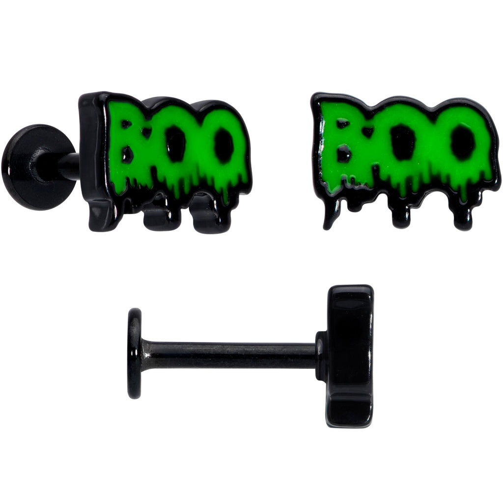 BodyCandy 16G 20G Black Halloween Cartilage Labret Nose Ring Set of 3 — lifestyle context
