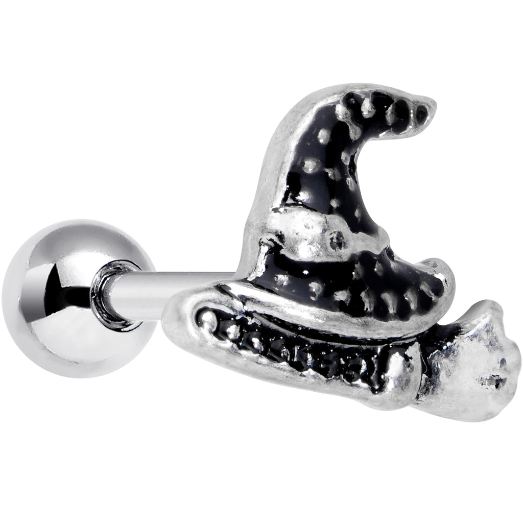 BodyCandy 16G 1/4 Broom Witch Hat Halloween Cartilage Tragus Earring — main product shot