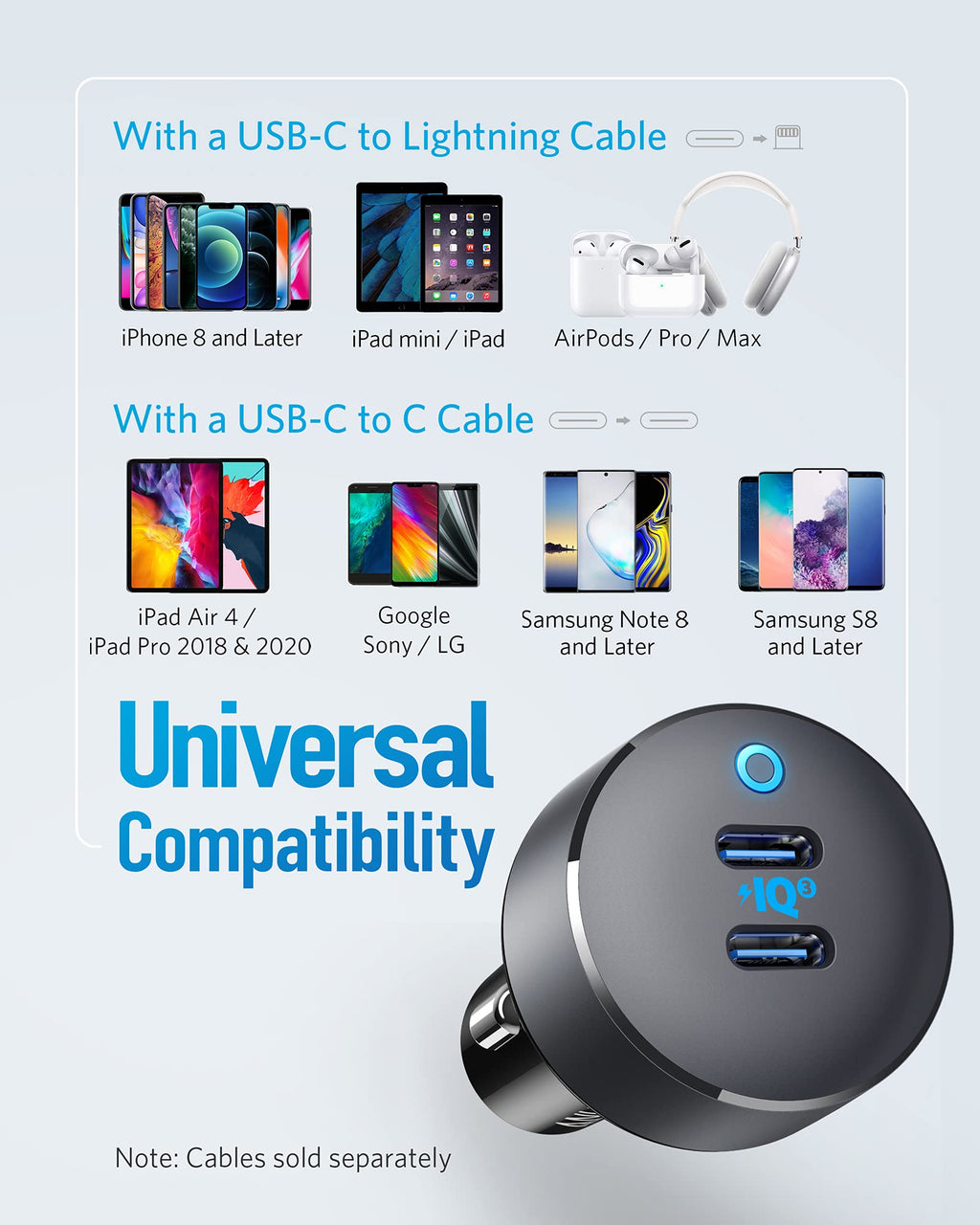 Anker <b>PowerDrive III</b> Duo USB-C Car Charger, view 5