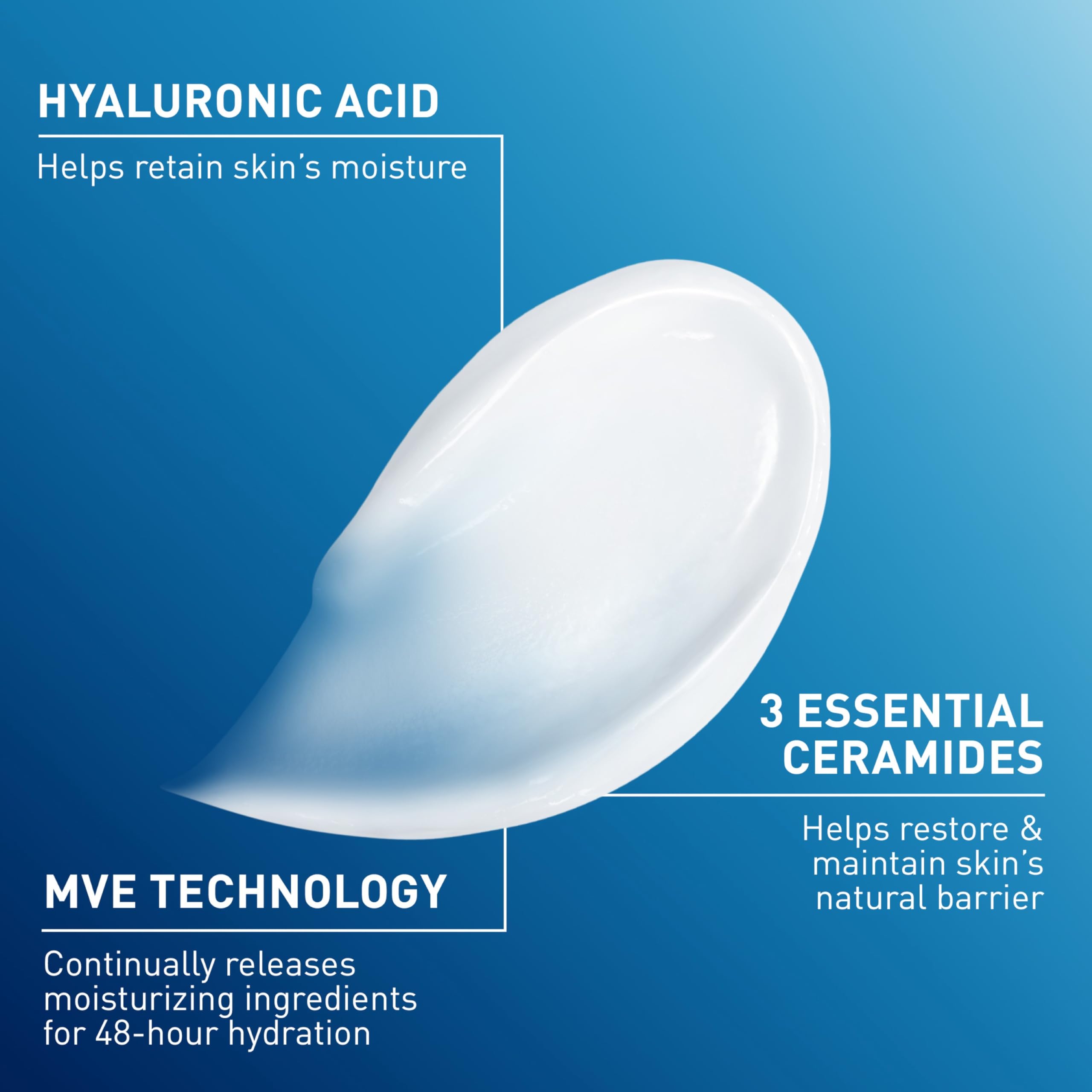 CERAVE Moisturizing Face Cream with SPF 50 - Hydrating, Non-Comedogenic Skincare for Normal to Dry Skin