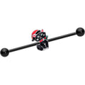 BodyCandy 14G Black Santa Claus Black Cat Christmas Industrial Barbell 38mm — main product shot