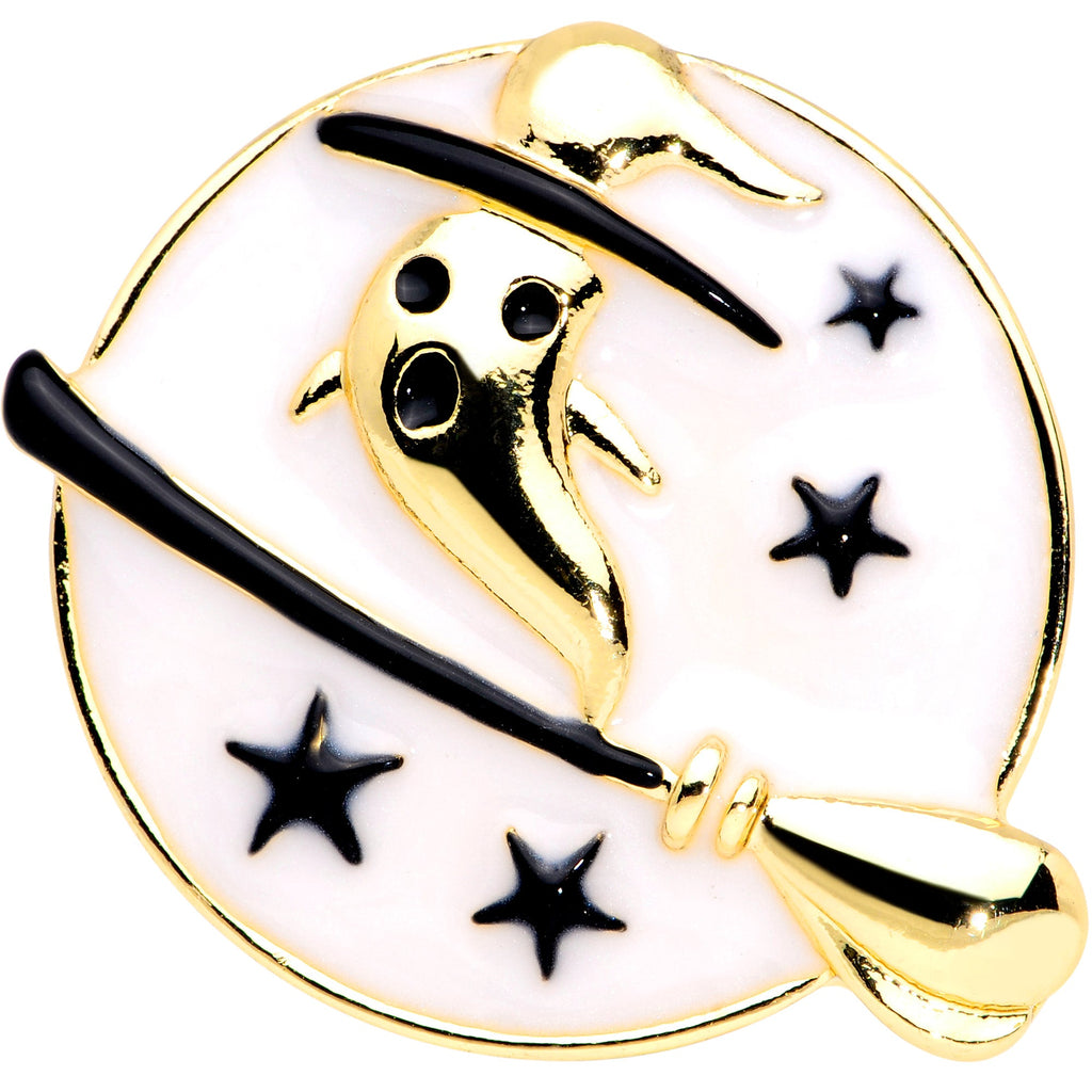BodyCandy White Witch Ghost Broom Halloween Double Flare Plug Set — lifestyle context