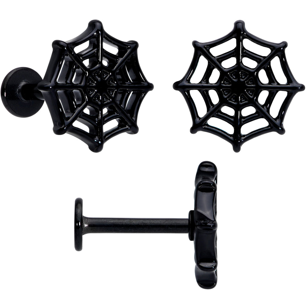 BodyCandy 16G 20G Red Spider Halloween Cartilage Labret Nose Set of 3 — lifestyle context