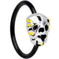 BodyCandy 20G 5/16 Black Striped Skull Halloween Nose Hoop — main product shot