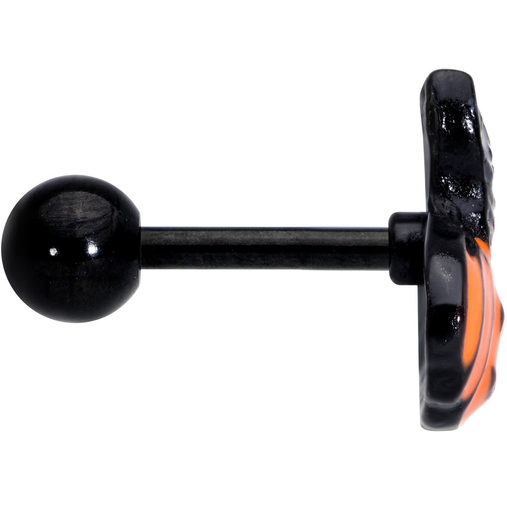 BodyCandy 16G 1/4 Black Cat Surprise Pumpkin Halloween Cartilage Tragus — lifestyle context