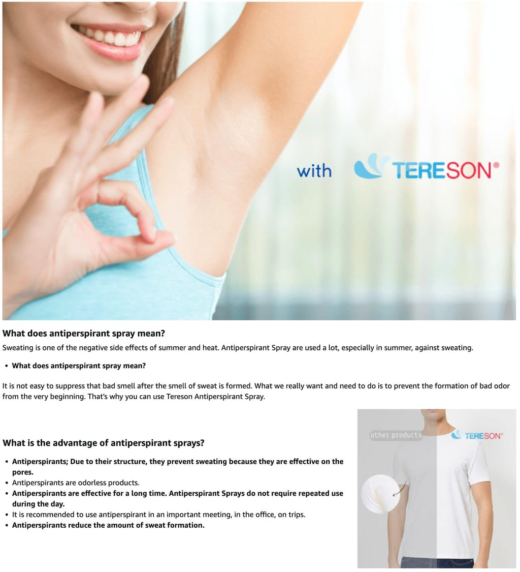 Tereson Antiperspirant Lotion 50ml - Long-Lasting Effect | Effective Dryness