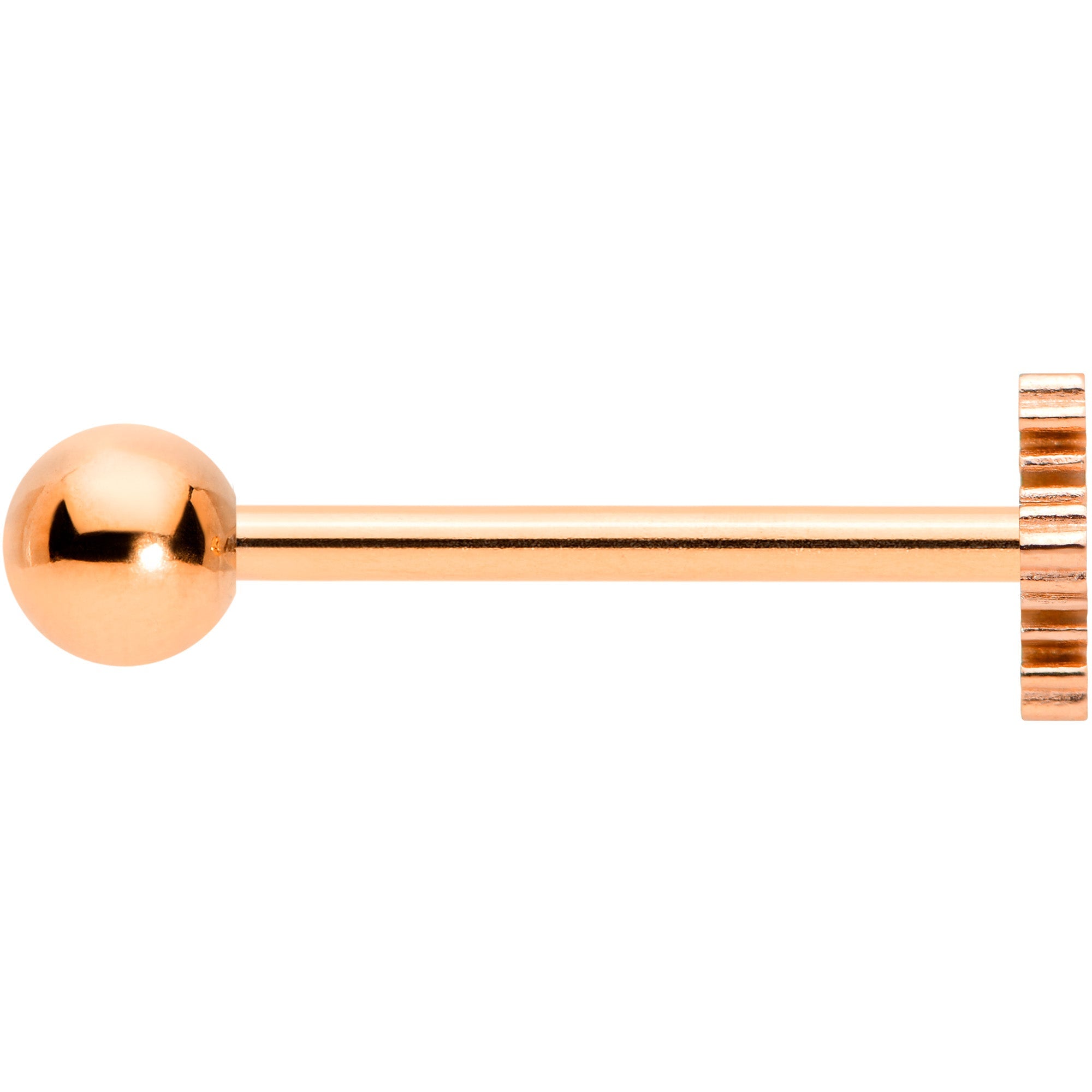 BodyCandy Rose Gold Tone Winter Snowflake Christmas Barbell Tongue Ring — lifestyle context