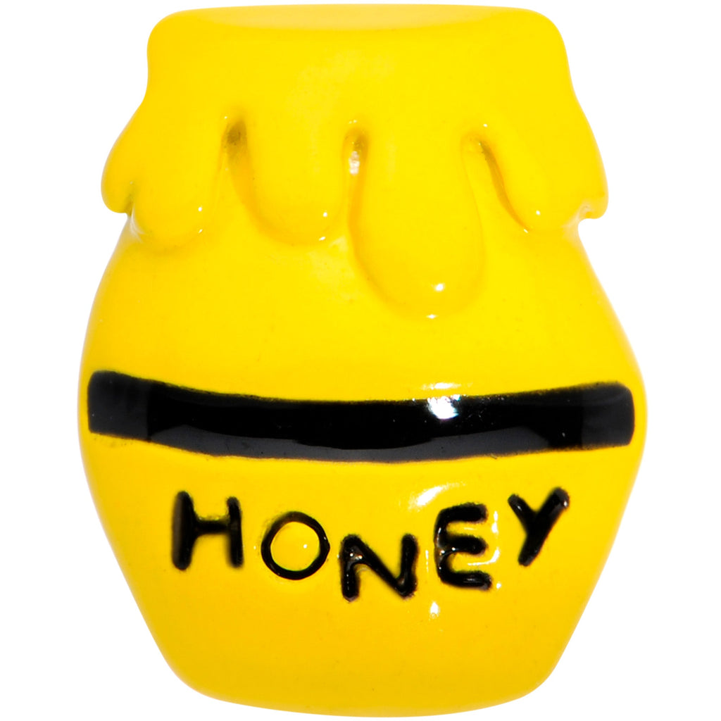 BodyCandy 16G 1/4 Jar of Honey Cartilage Tragus Earring — detail close-up