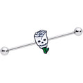BodyCandy 14G Skull White Rose Valentines Industrial Barbell 38mm — main product shot