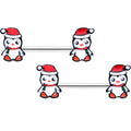 BodyCandy 14G 9/16 Santa Penguin Christmas Barbell Nipple Ring Set — main product shot
