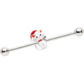 BodyCandy 14G Cat Santa Hat Christmas Industrial Barbell 38mm — main product shot