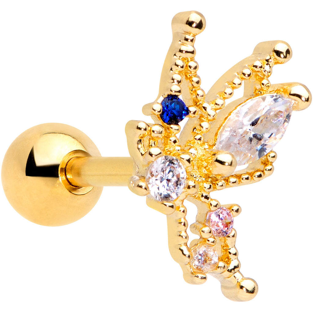BodyCandy 16G 1/4 Clear CZ Gem Star Angel Christmas Cartilage Tragus — main product shot